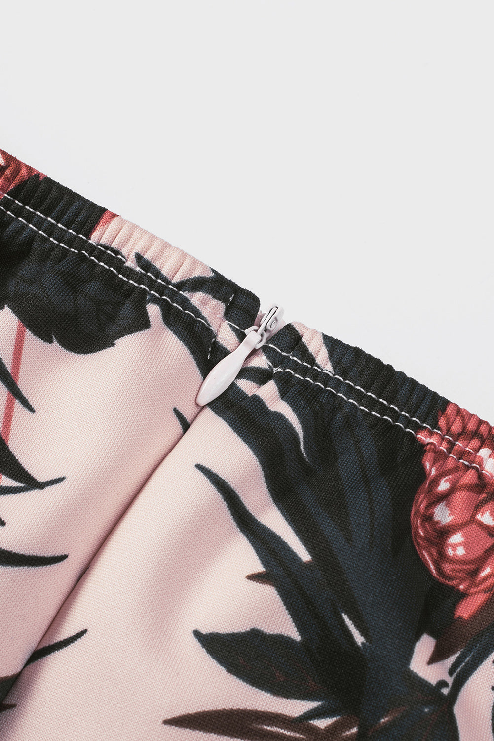 Fashionable Pattern Print Off-Shoulder Slit Bodycon Midi Dress