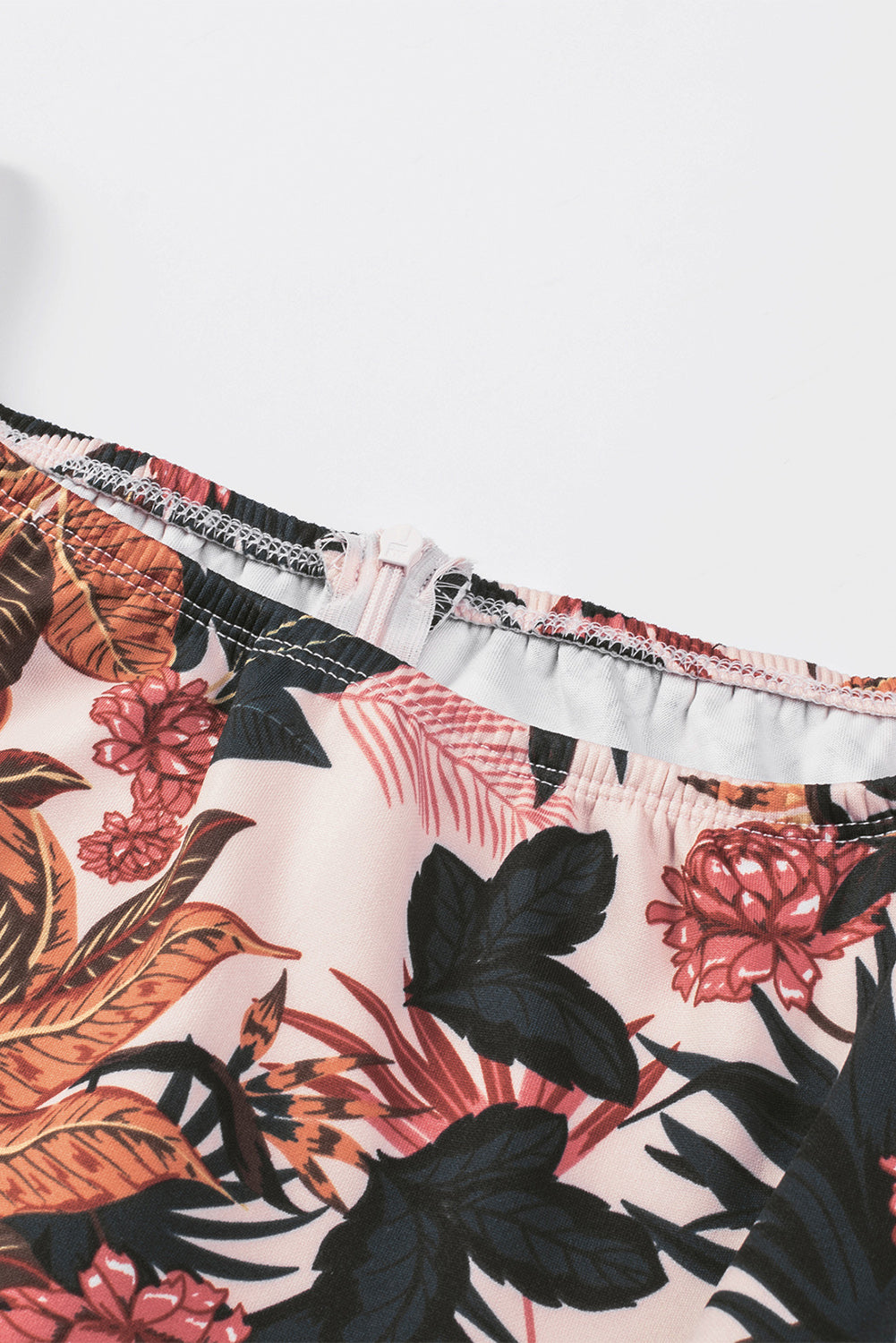 Fashionable Pattern Print Off-Shoulder Slit Bodycon Midi Dress