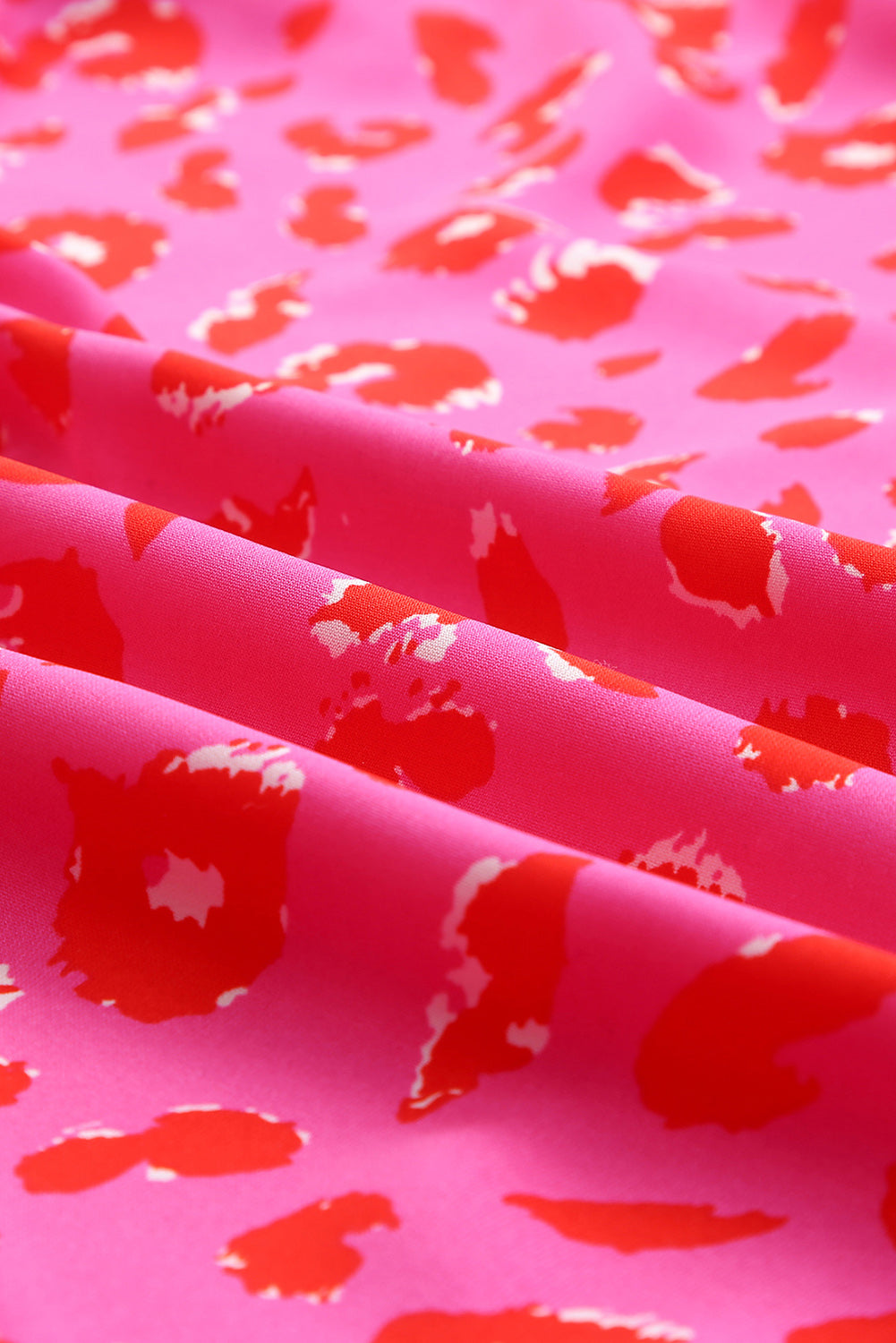 Pink Leopard Babydoll Mini Dress